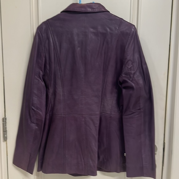 Pure Sheep Leather Blazer jacket in Size 38 (M)! Super soft,snug,warm & comfy ! - Picture 9 of 10